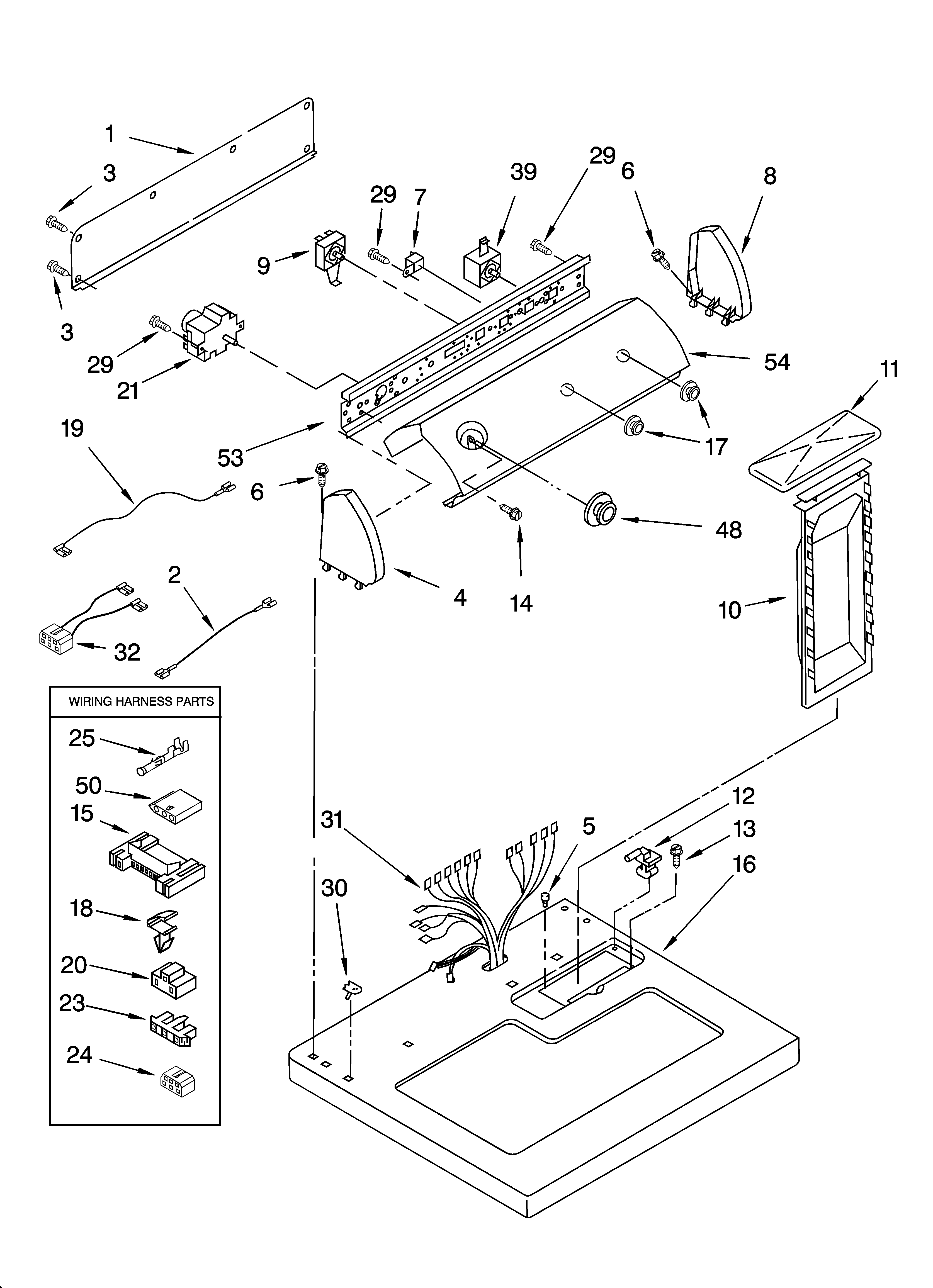 Top and console parts