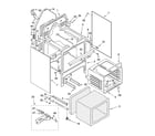 Whirlpool GJP84201 oven chassis parts diagram