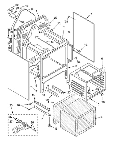 Oven chassis parts
