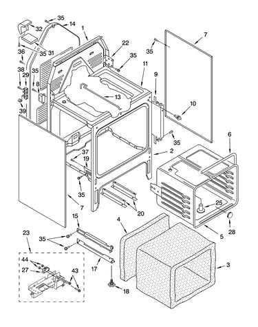 Oven chassis parts