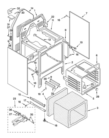 Oven chassis parts