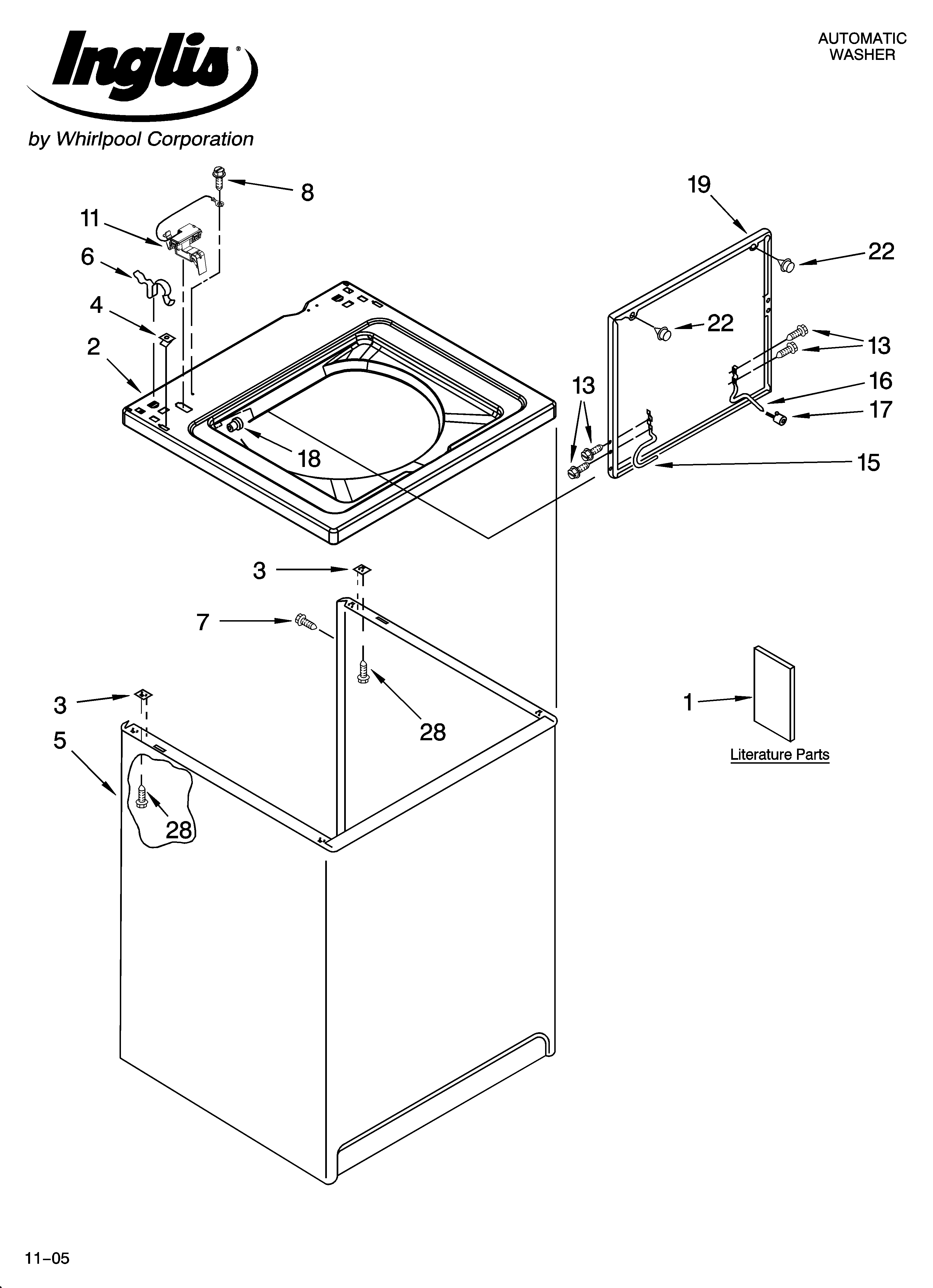 TOP AND CABINET PARTS