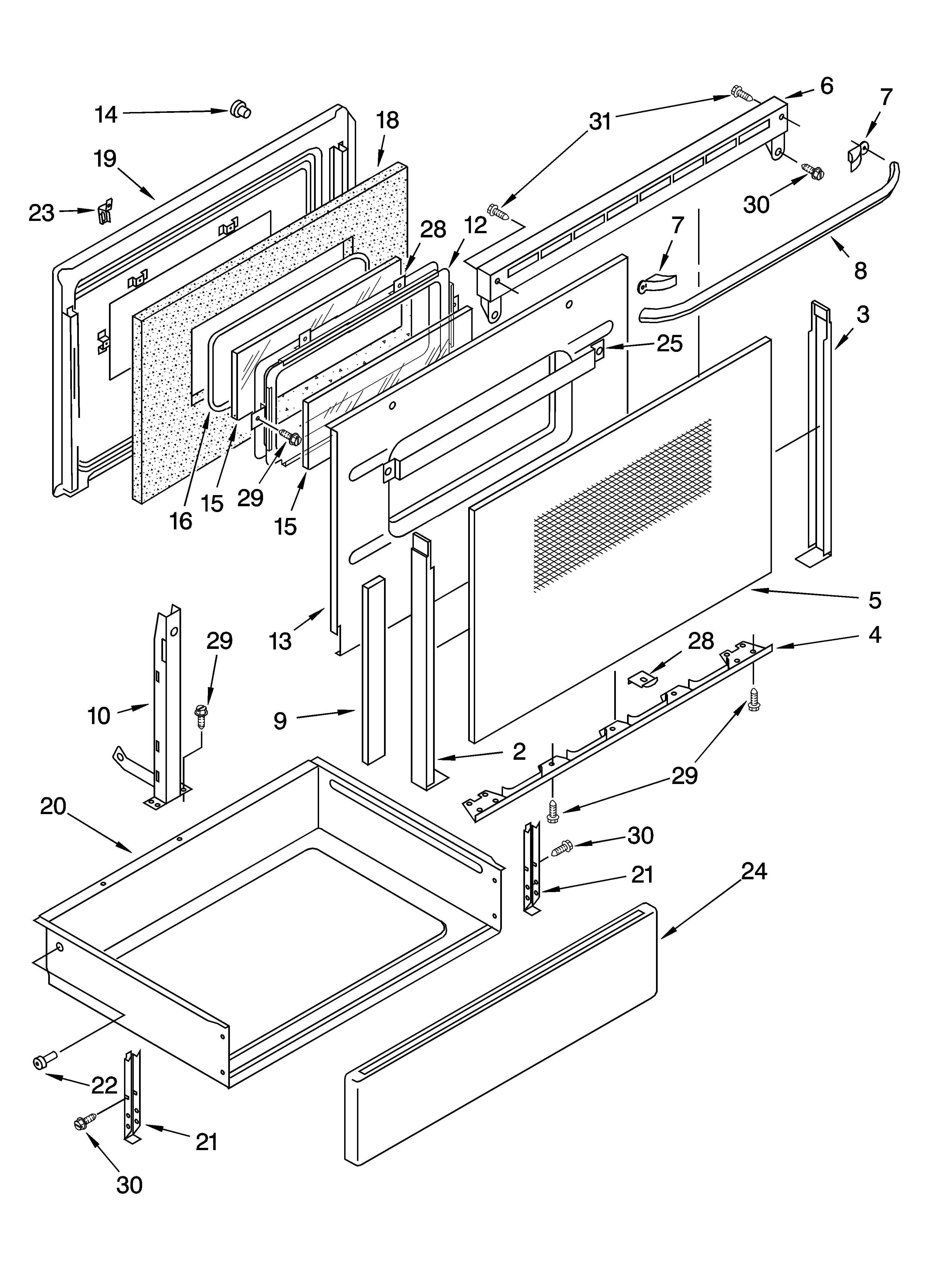 Door and drawer parts