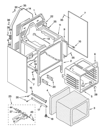 Oven chassis parts