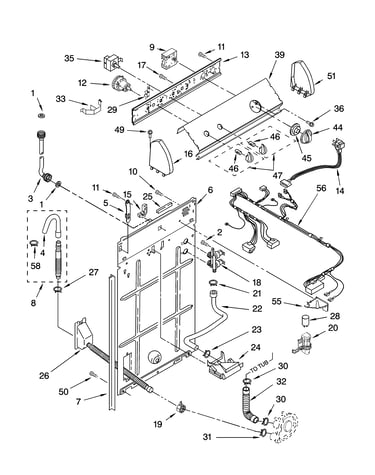 Controls and rear panel parts