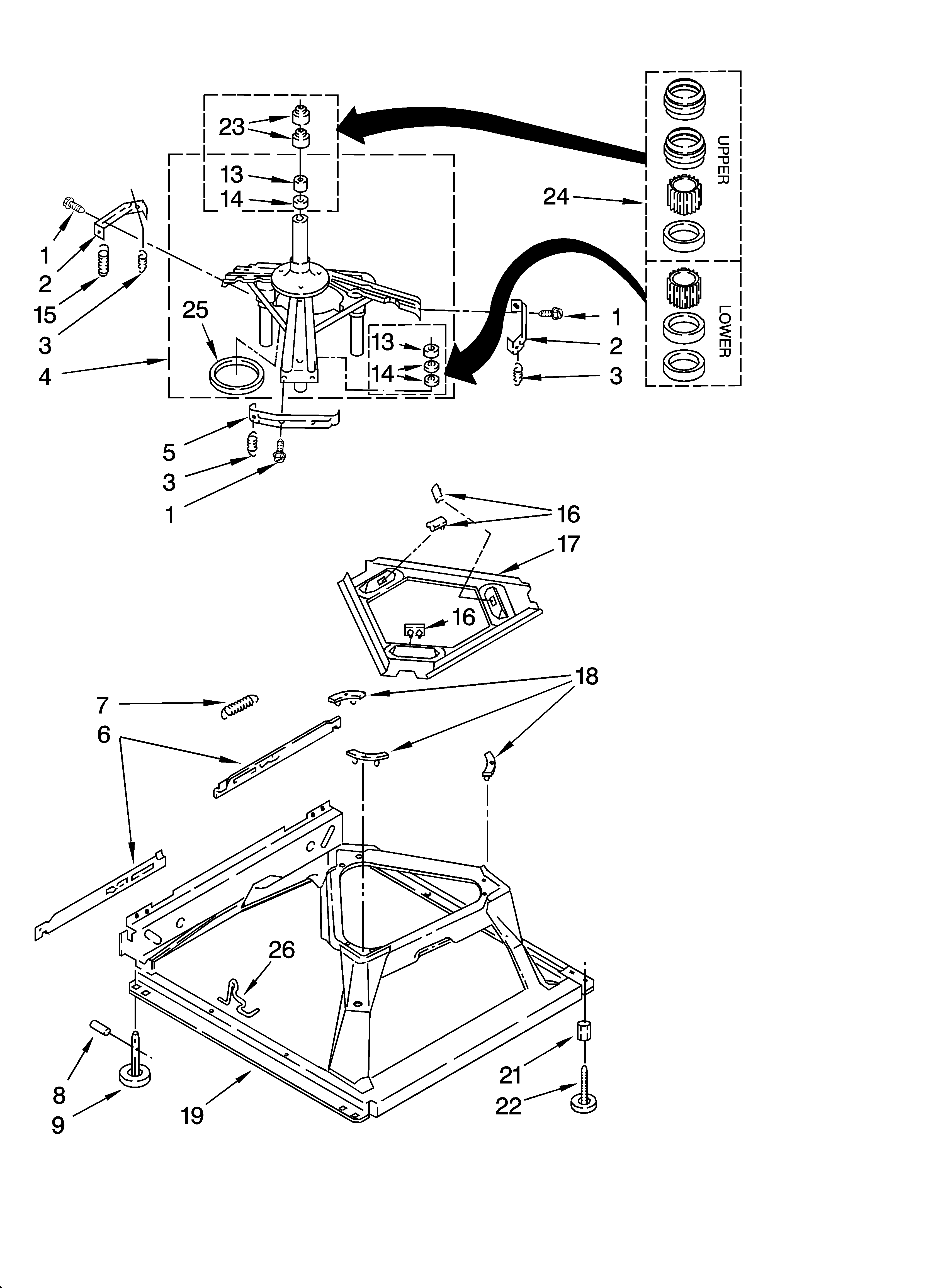 Machine base parts