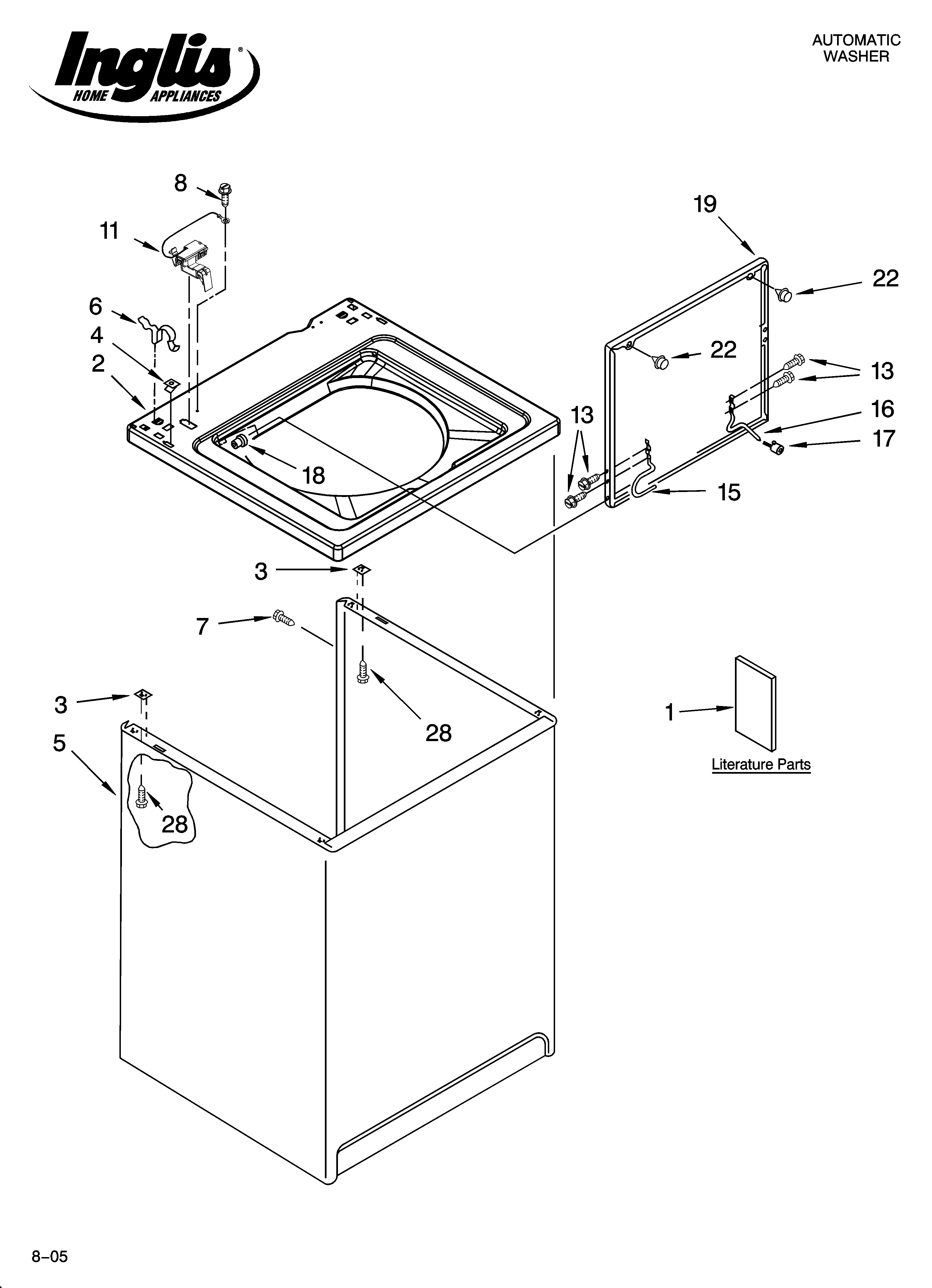 TOP AND CABINET PARTS