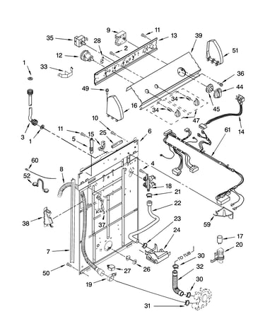 Controls and rear panel parts
