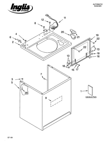 Top and cabinet parts