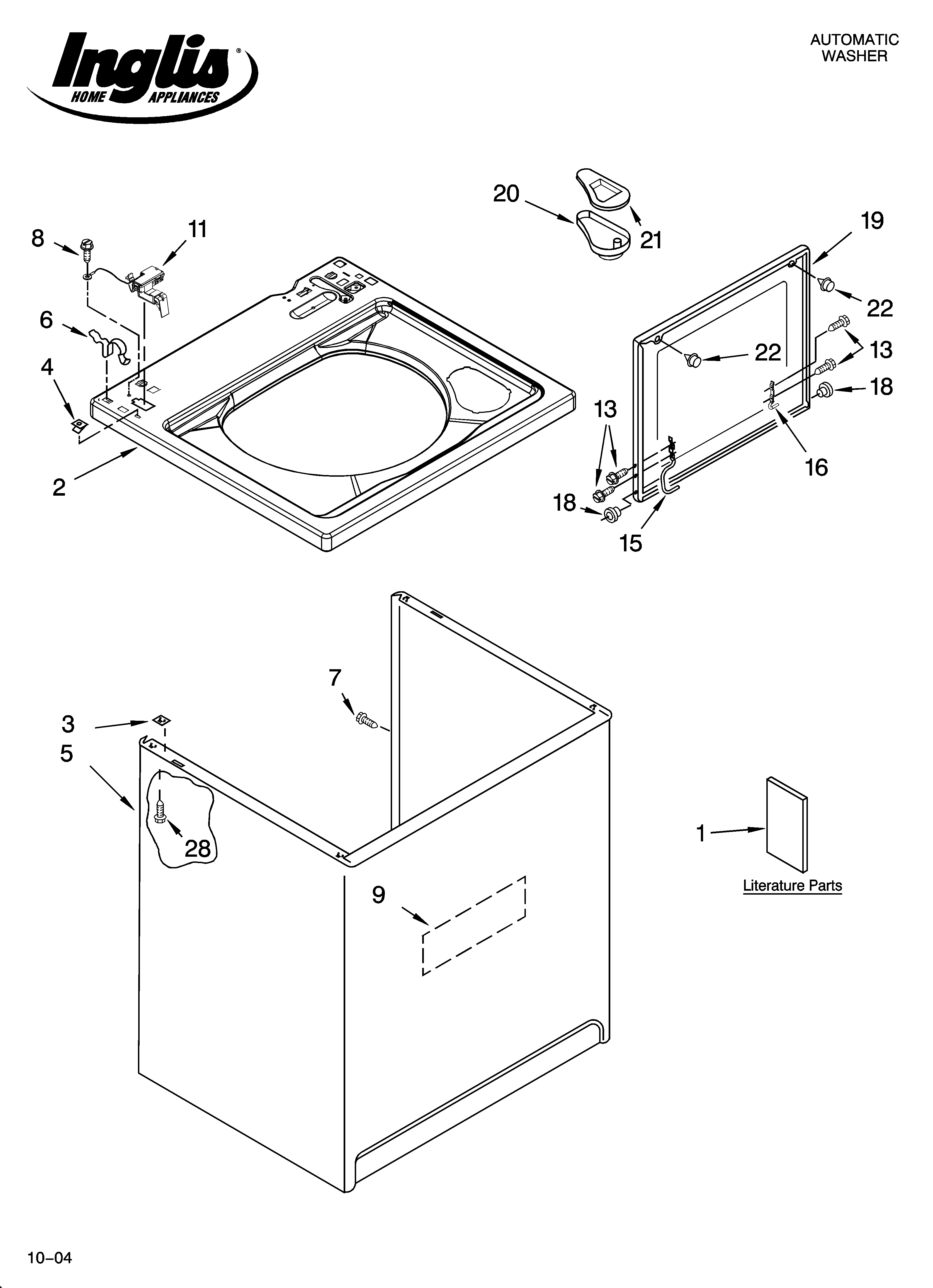 Top and cabinet parts