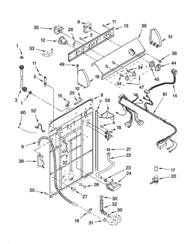 Controls and rear panel parts