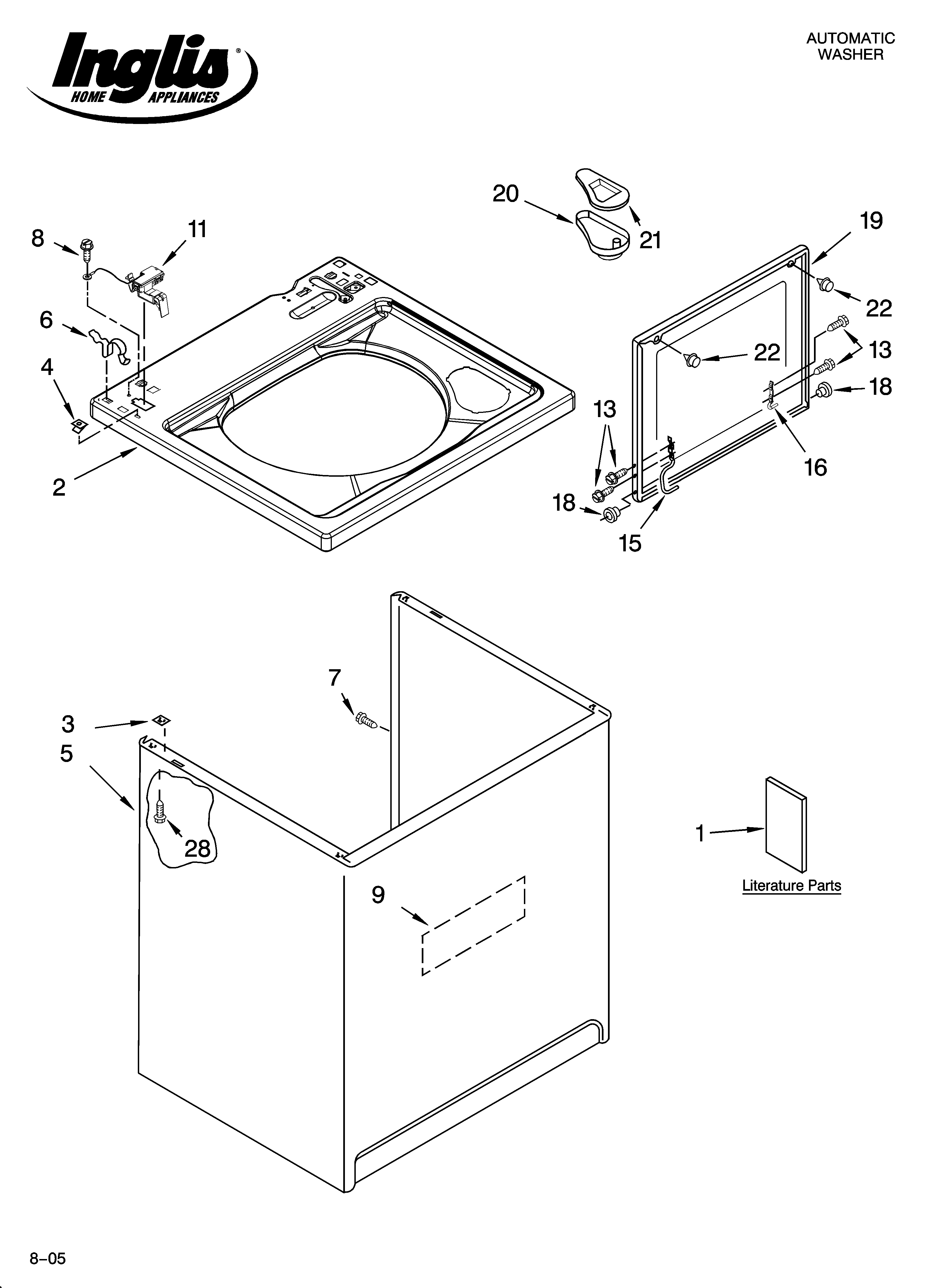 Top and cabinet parts