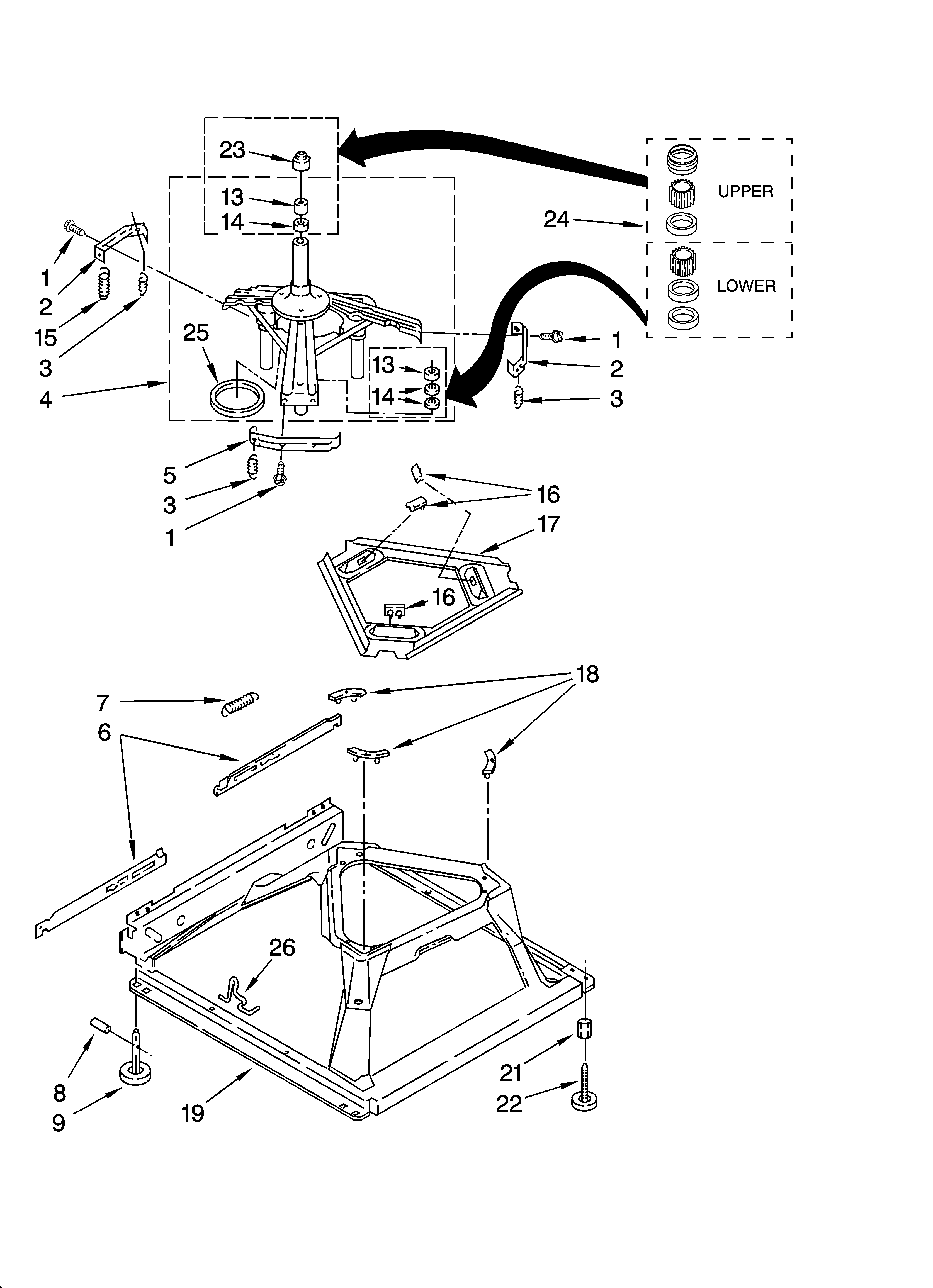 Machine base parts