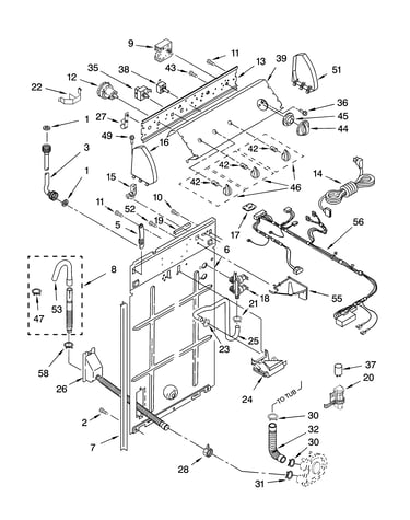 Controls and rear panel parts