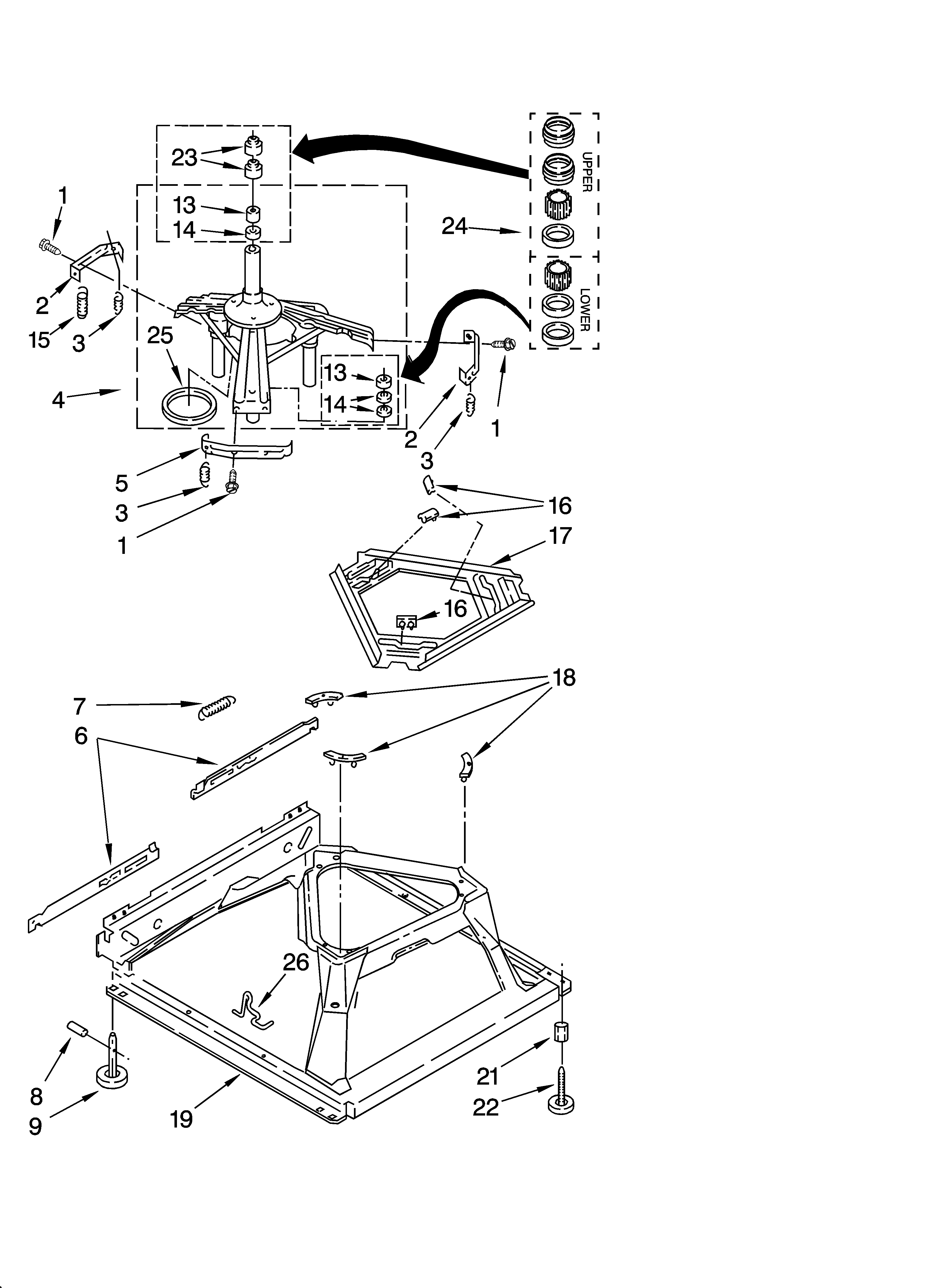 Machine base parts