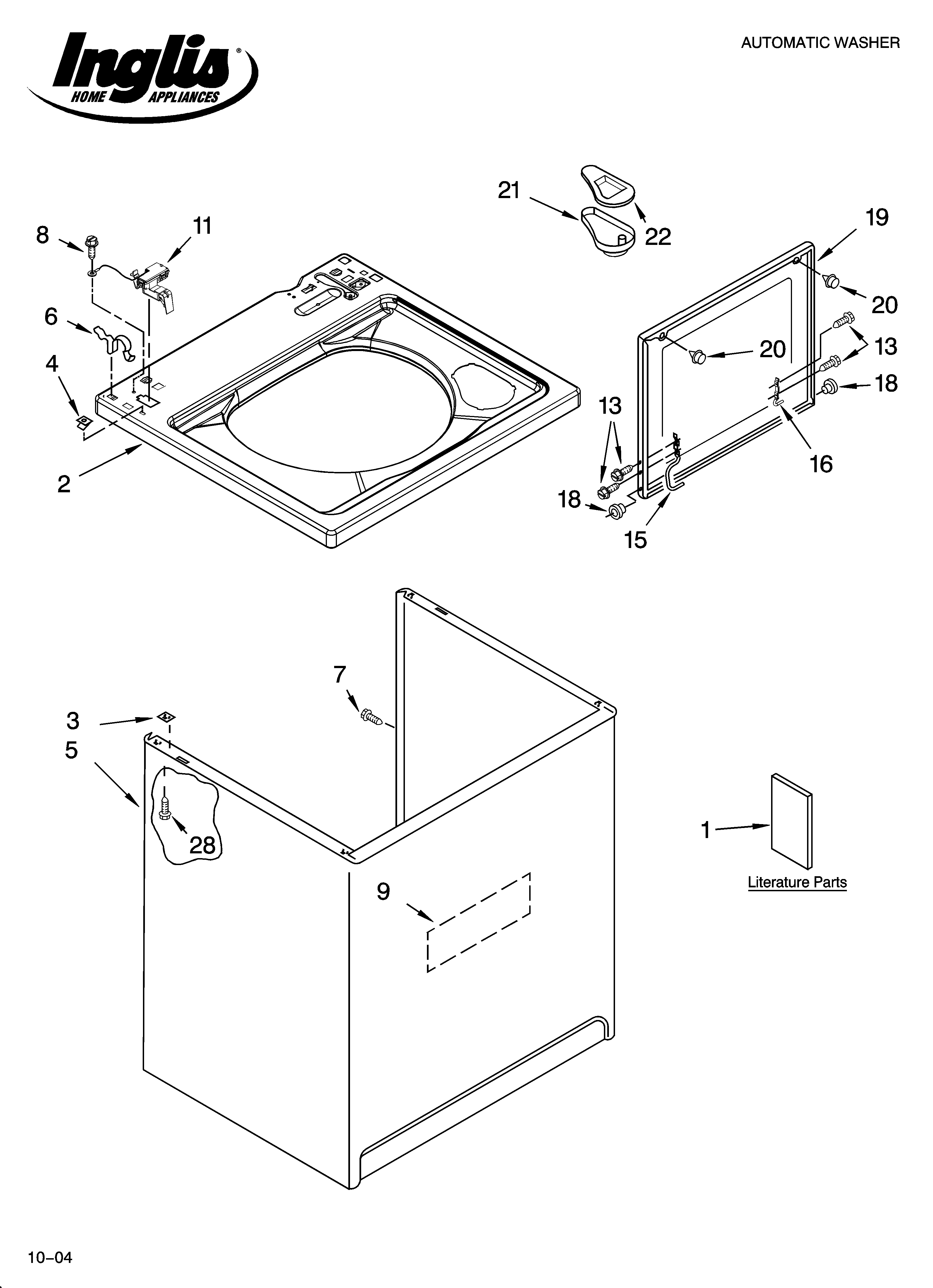 TOP AND CABINET PARTS