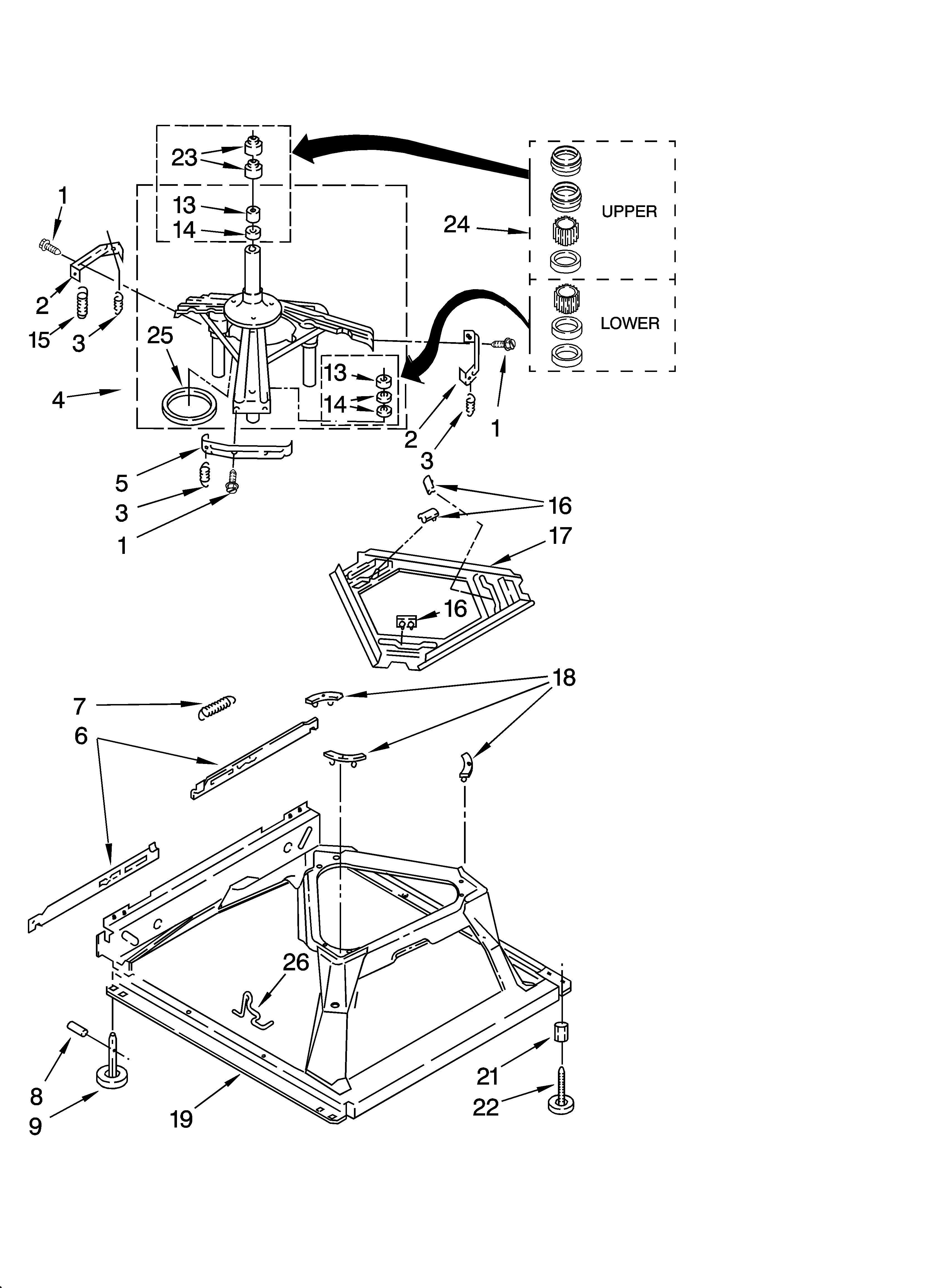 Machine base parts