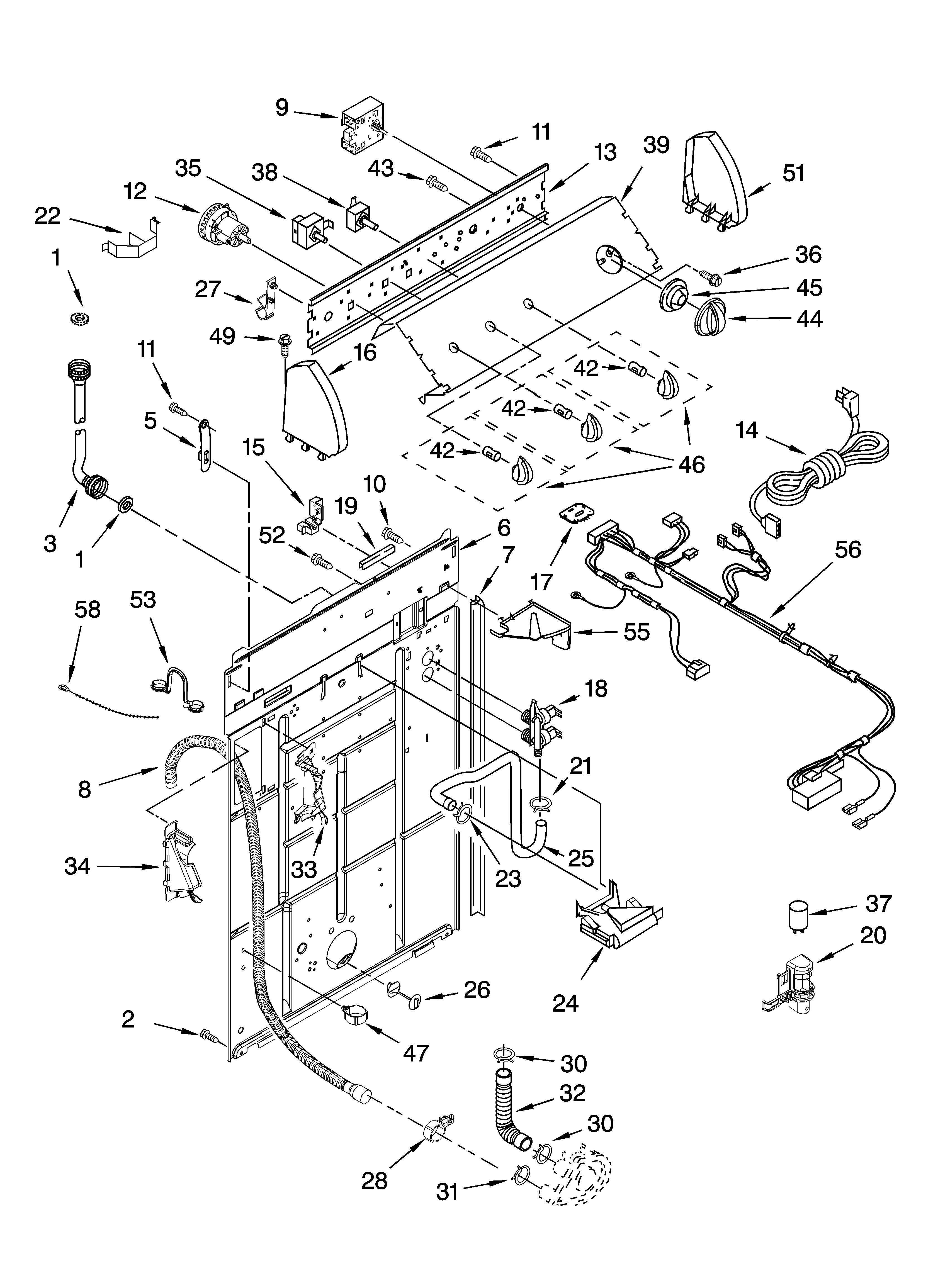 CONTROLS AND REAR PANEL PARTS