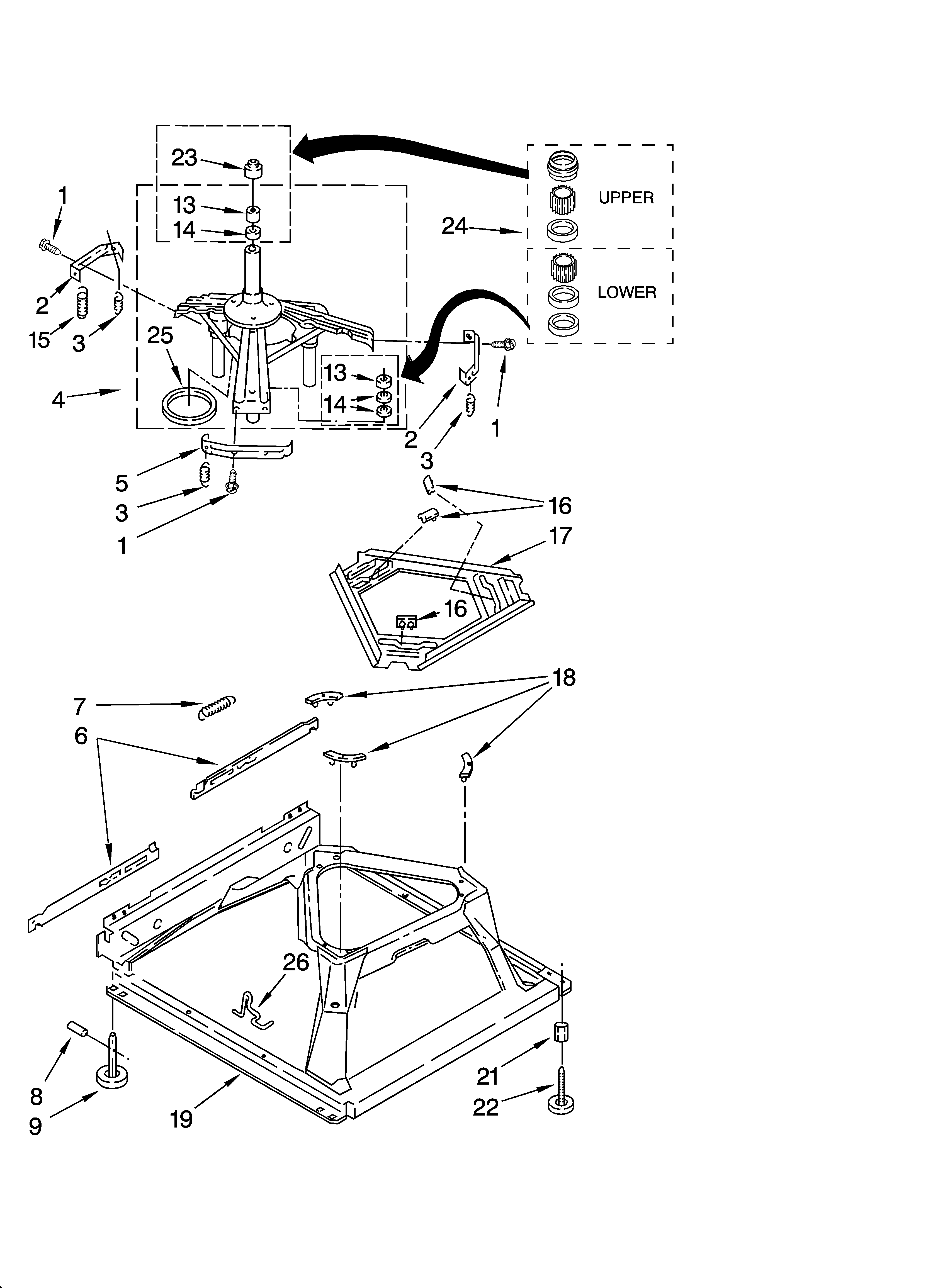 Machine base parts