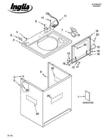 Top and cabinet parts