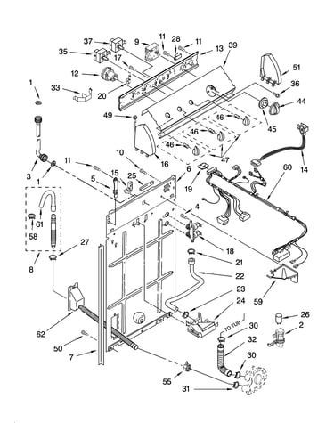 Controls and rear panel parts