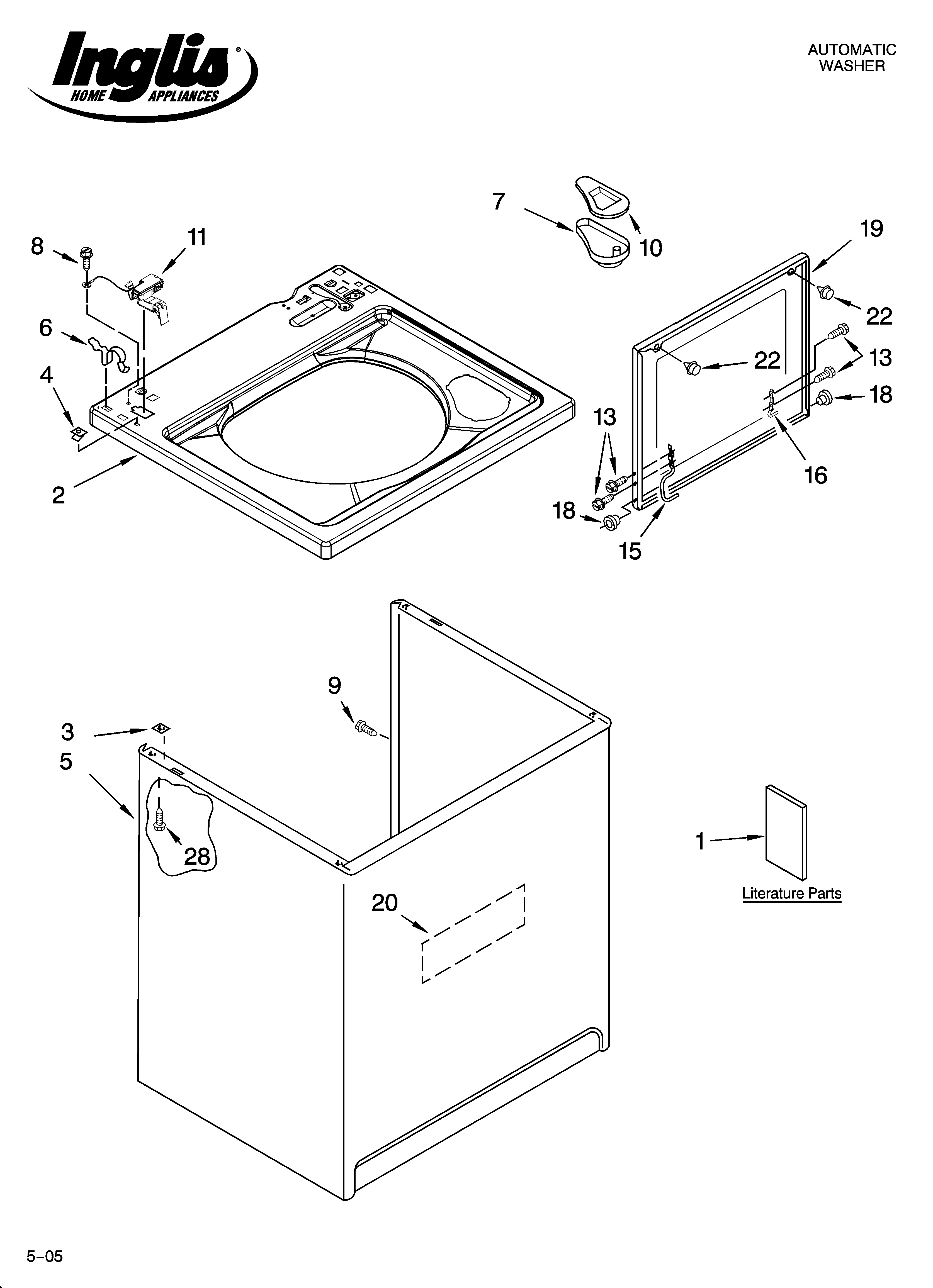 Top and cabinet parts
