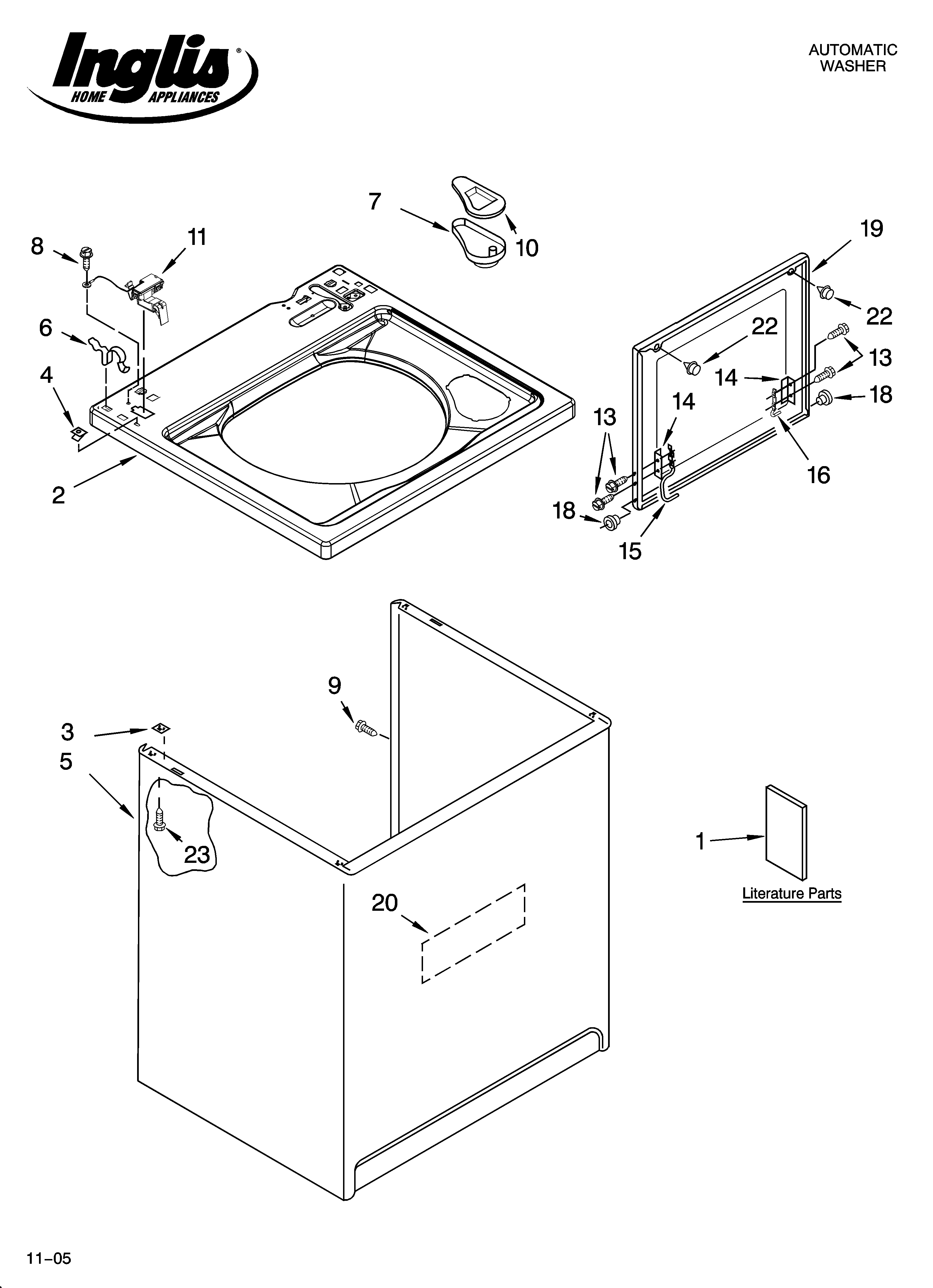 Top and cabinet parts