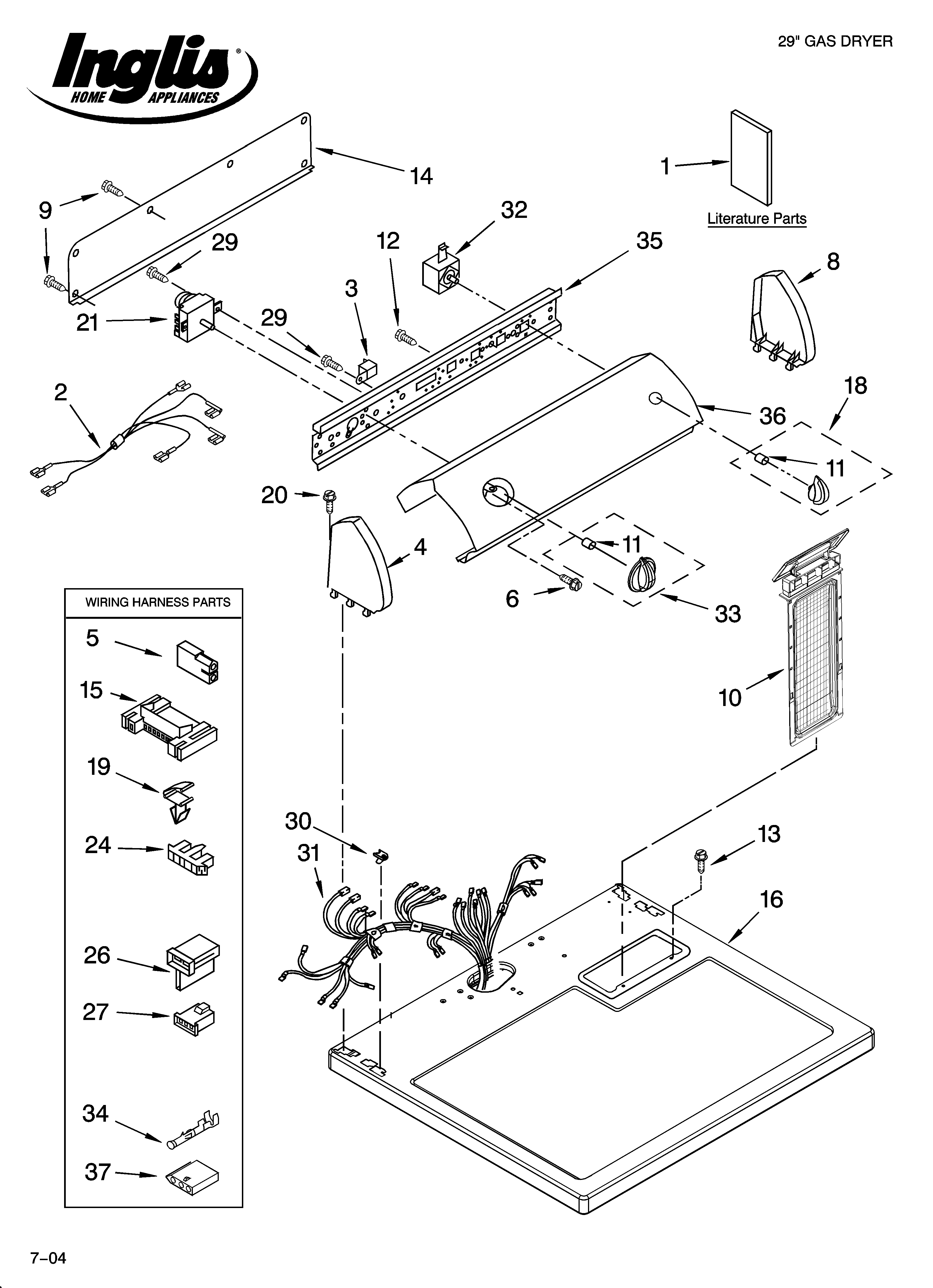 Top and console parts