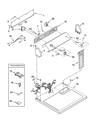 Top and console parts