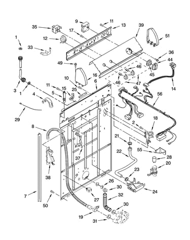 Controls and rear panel parts