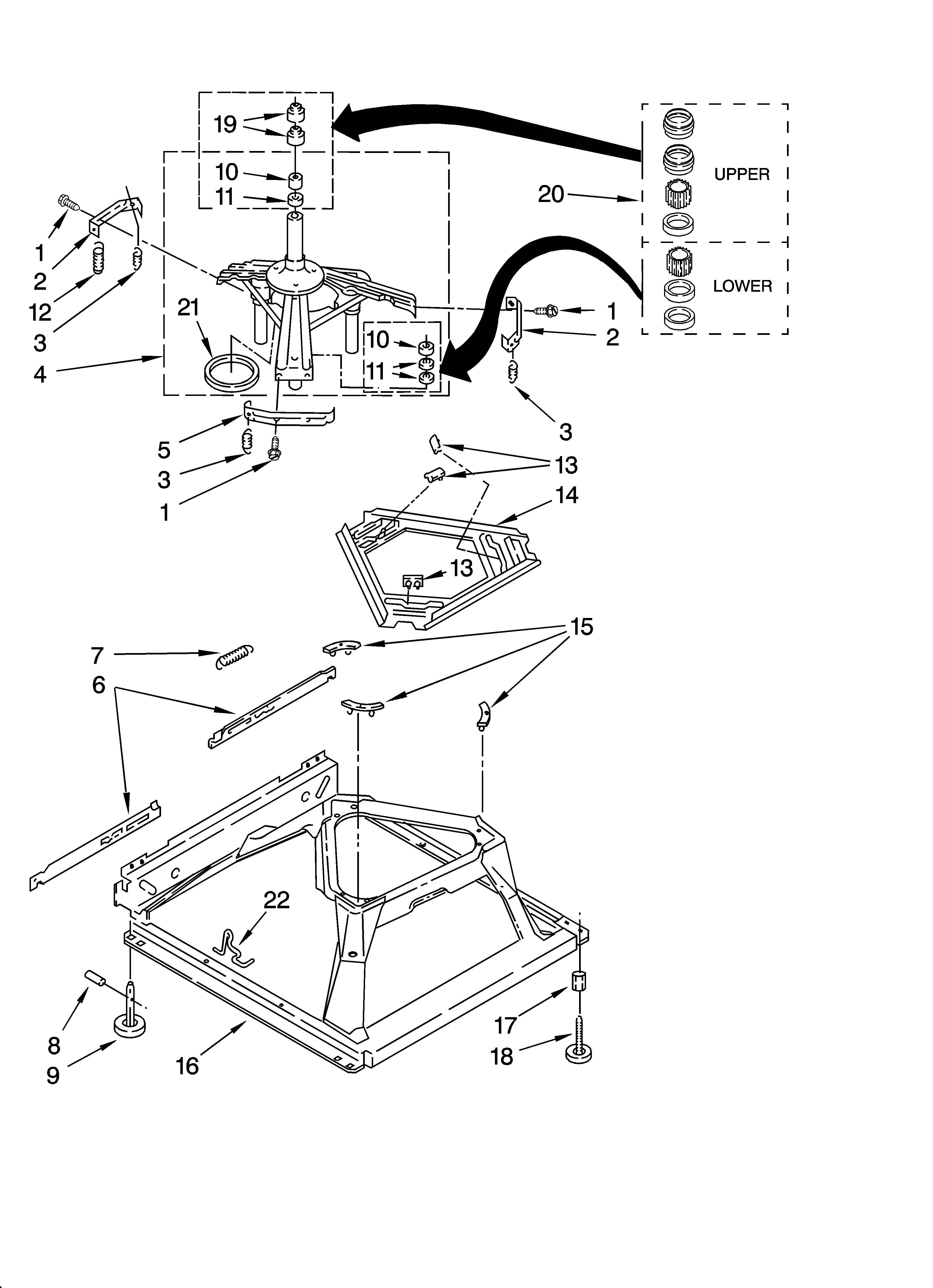 Machine base parts