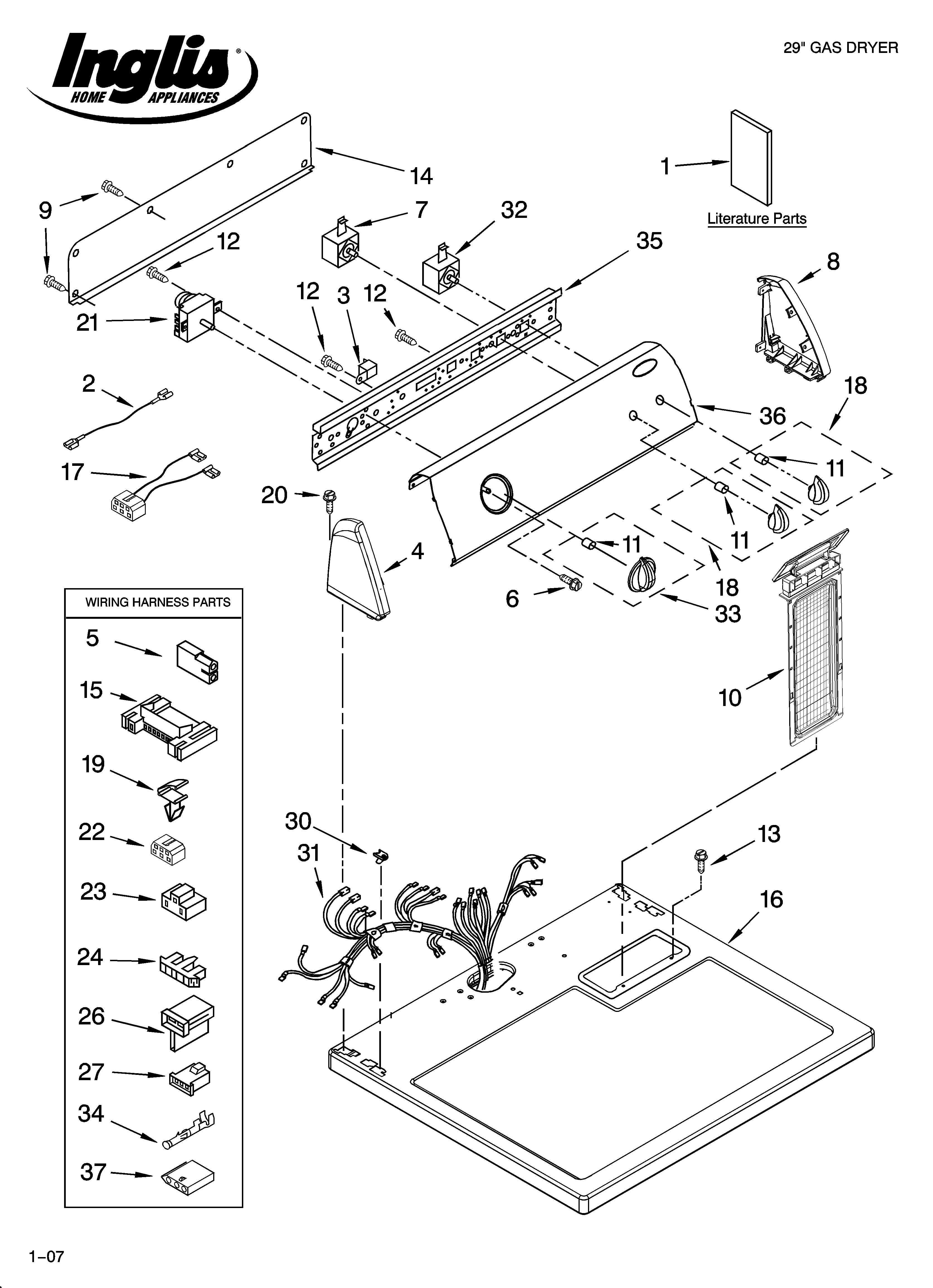Top and console parts