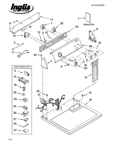Top and console parts