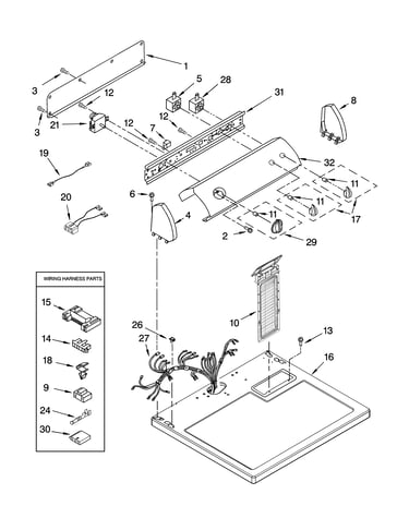 Top and console parts