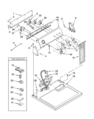 Top and console parts