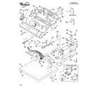Whirlpool YCEE2760KQ2 top and console parts diagram