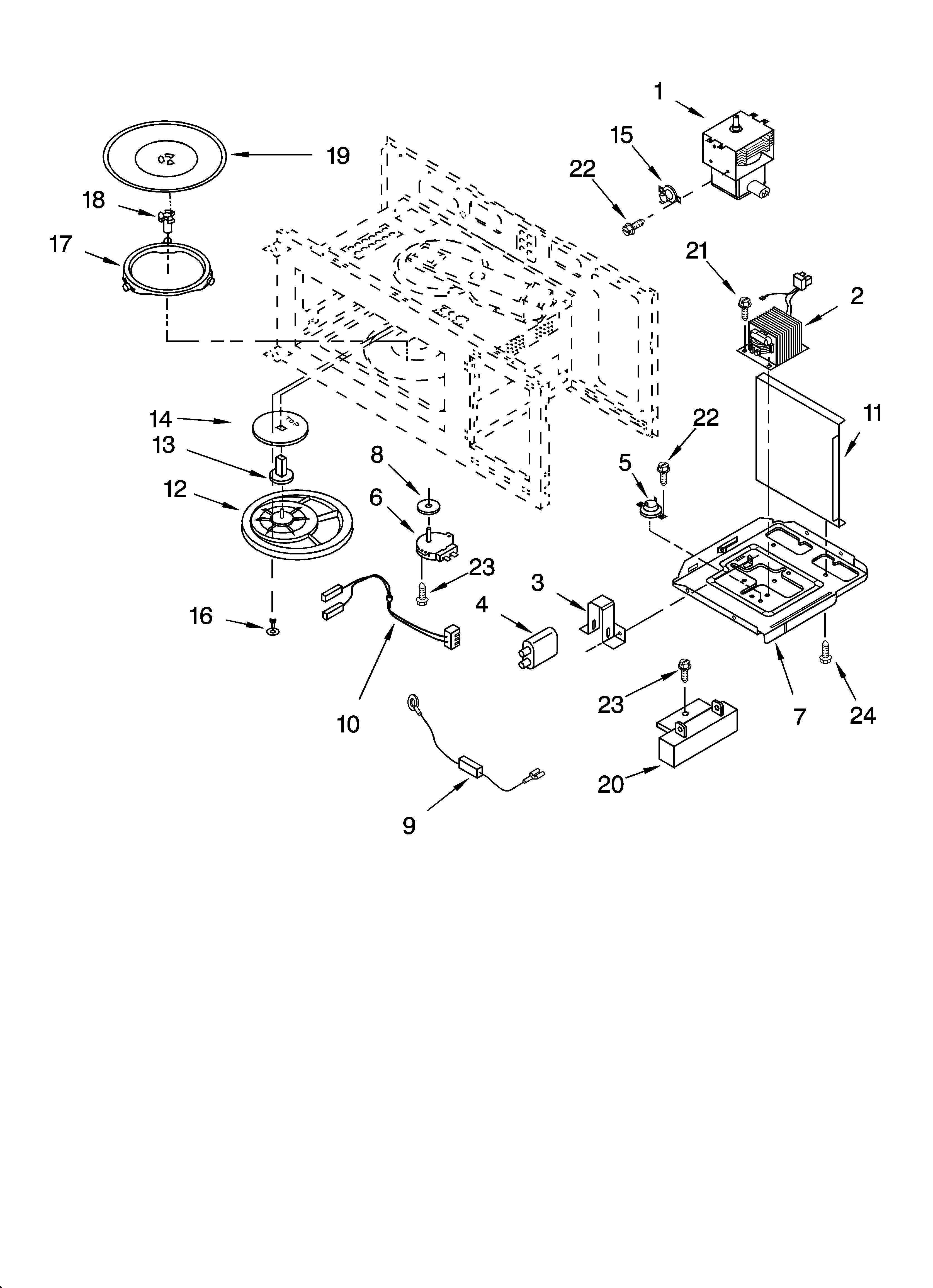 Magnetron and air flow parts