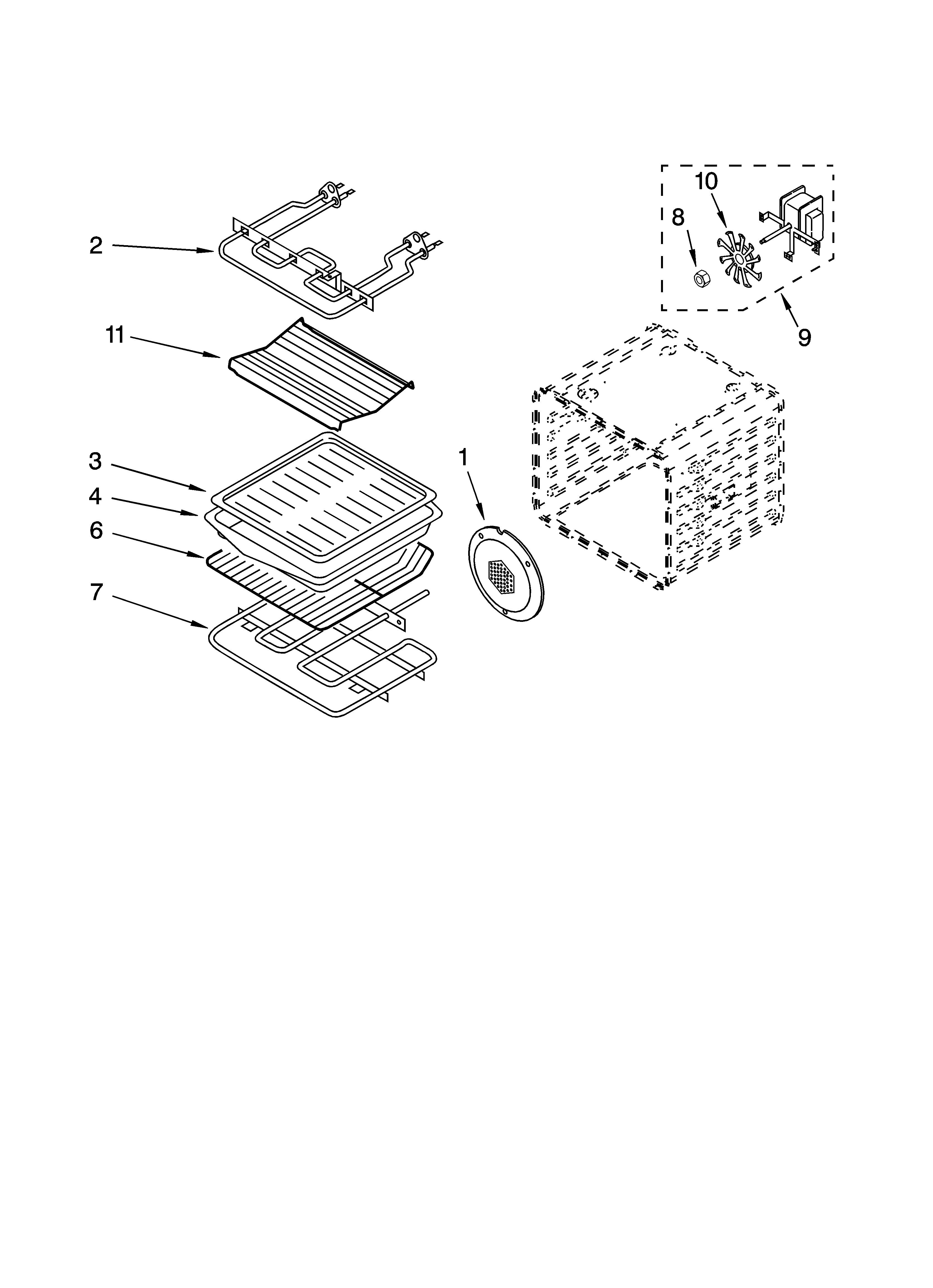 Internal oven parts