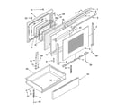 Whirlpool YGY396LXGQ5 door and drawer parts diagram
