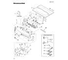 KitchenAid YKEHSO2RMT0 top and console parts diagram