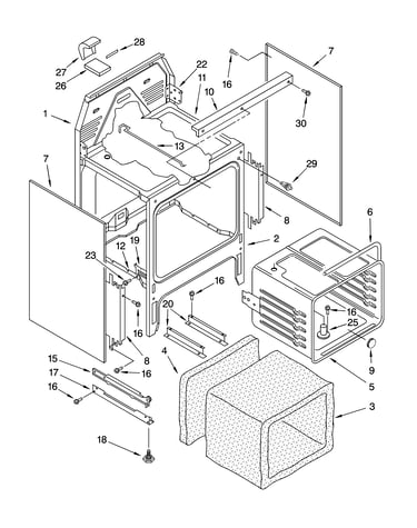 Oven chassis parts