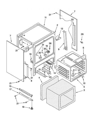 Oven chassis parts