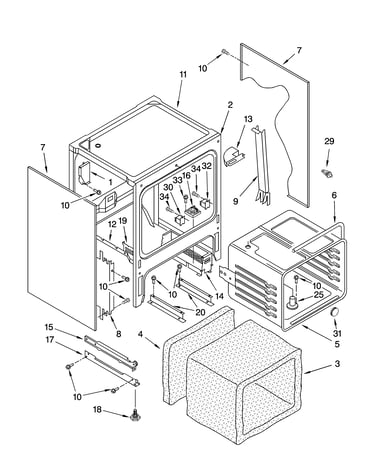 Oven chassis parts