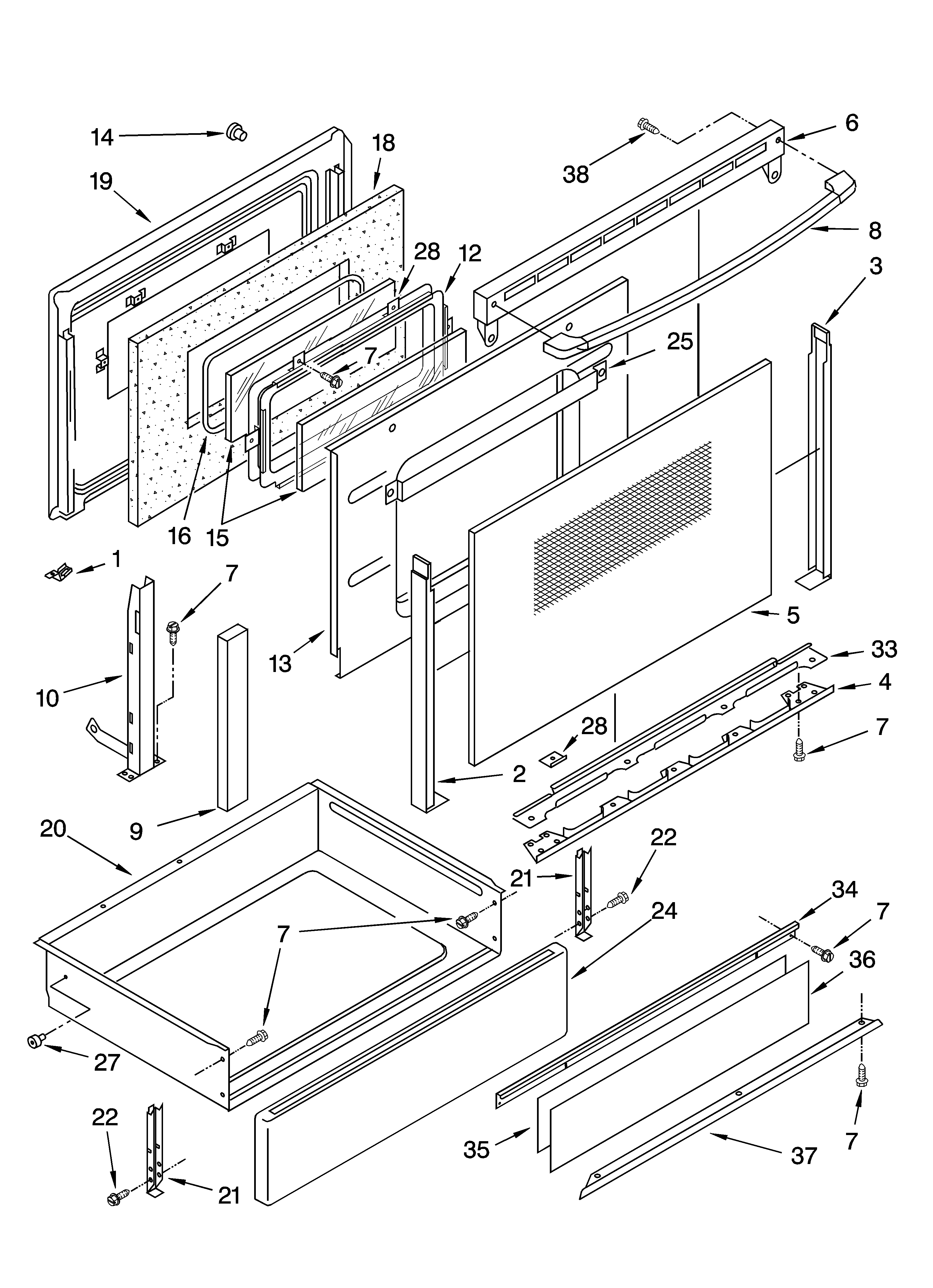 Door and drawer parts