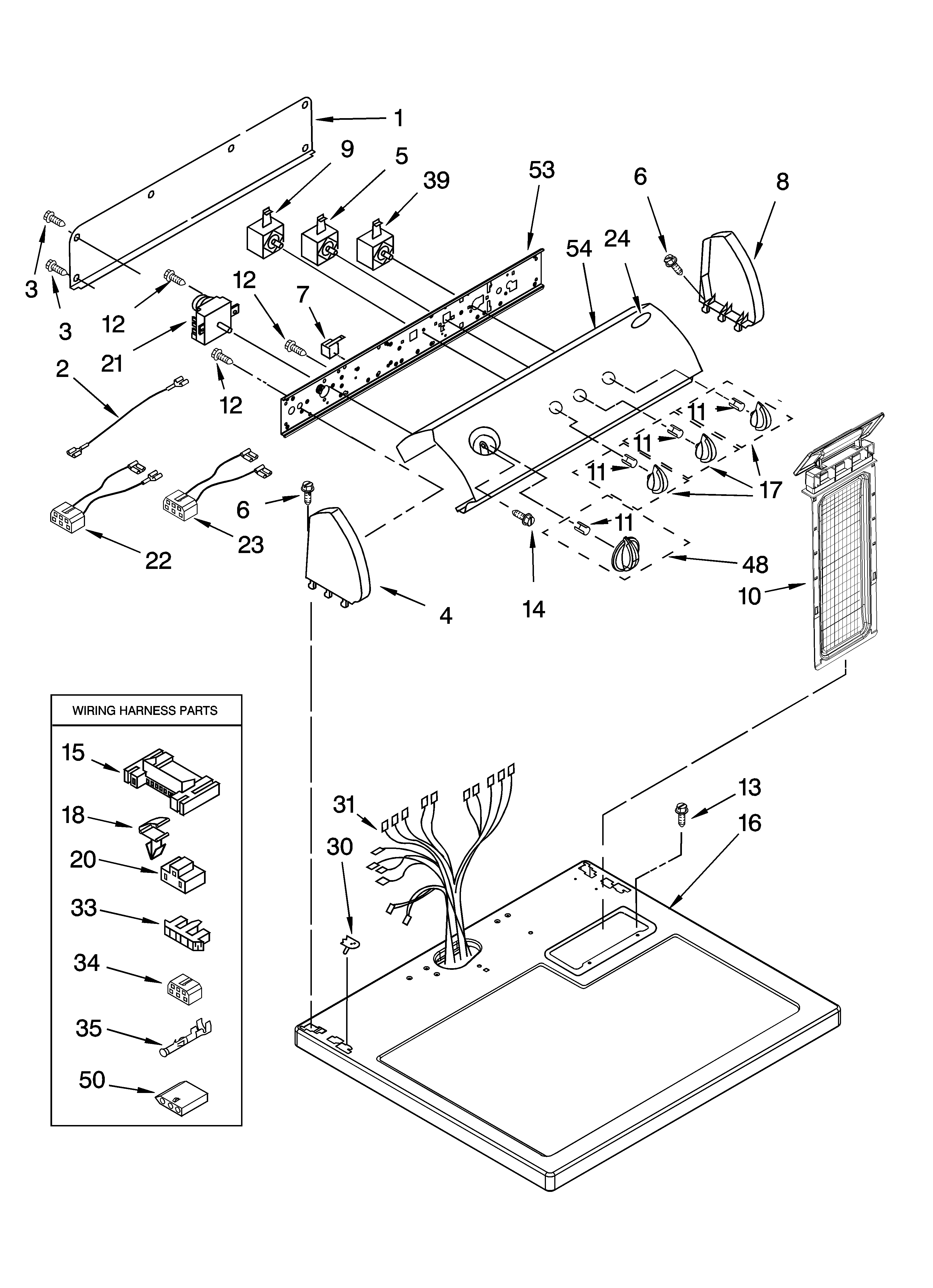Top and console parts