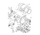 Whirlpool YLTE5243DQ4 dryer bulkhead parts diagram