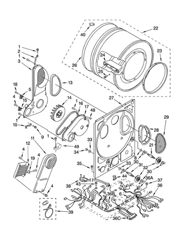 Dryer bulkhead parts