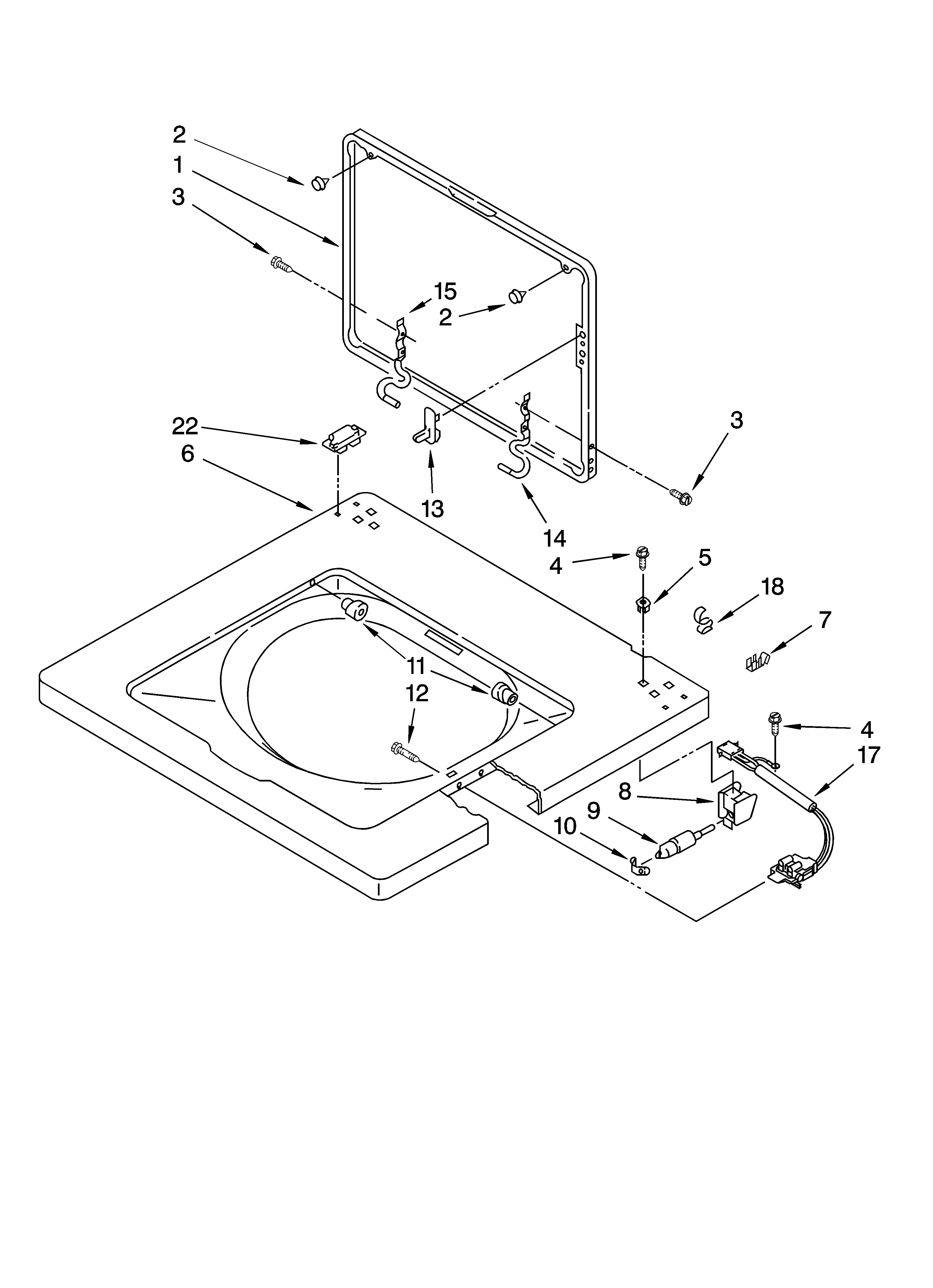 WASHER TOP AND LID PARTS