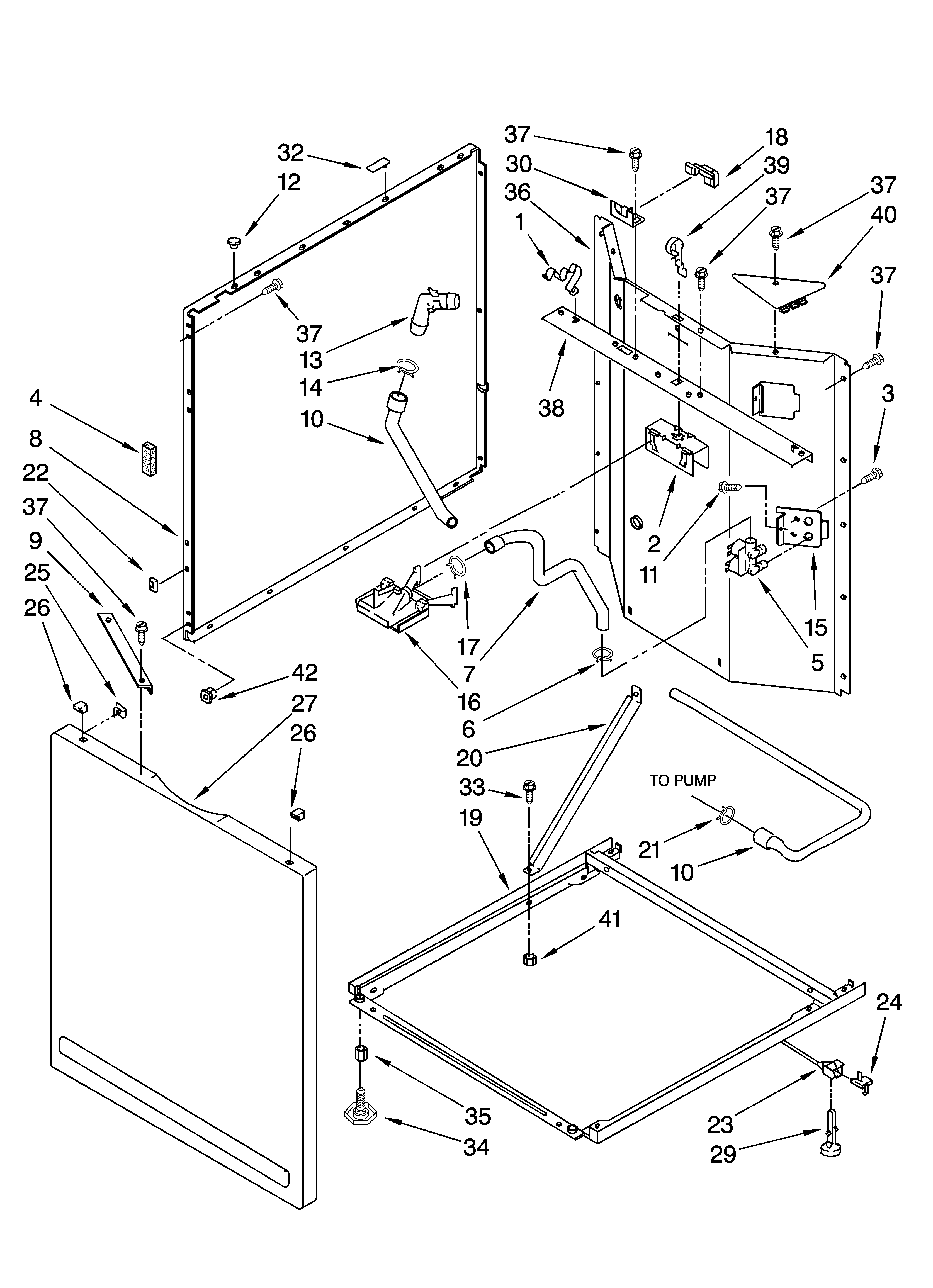 Washer cabinet parts