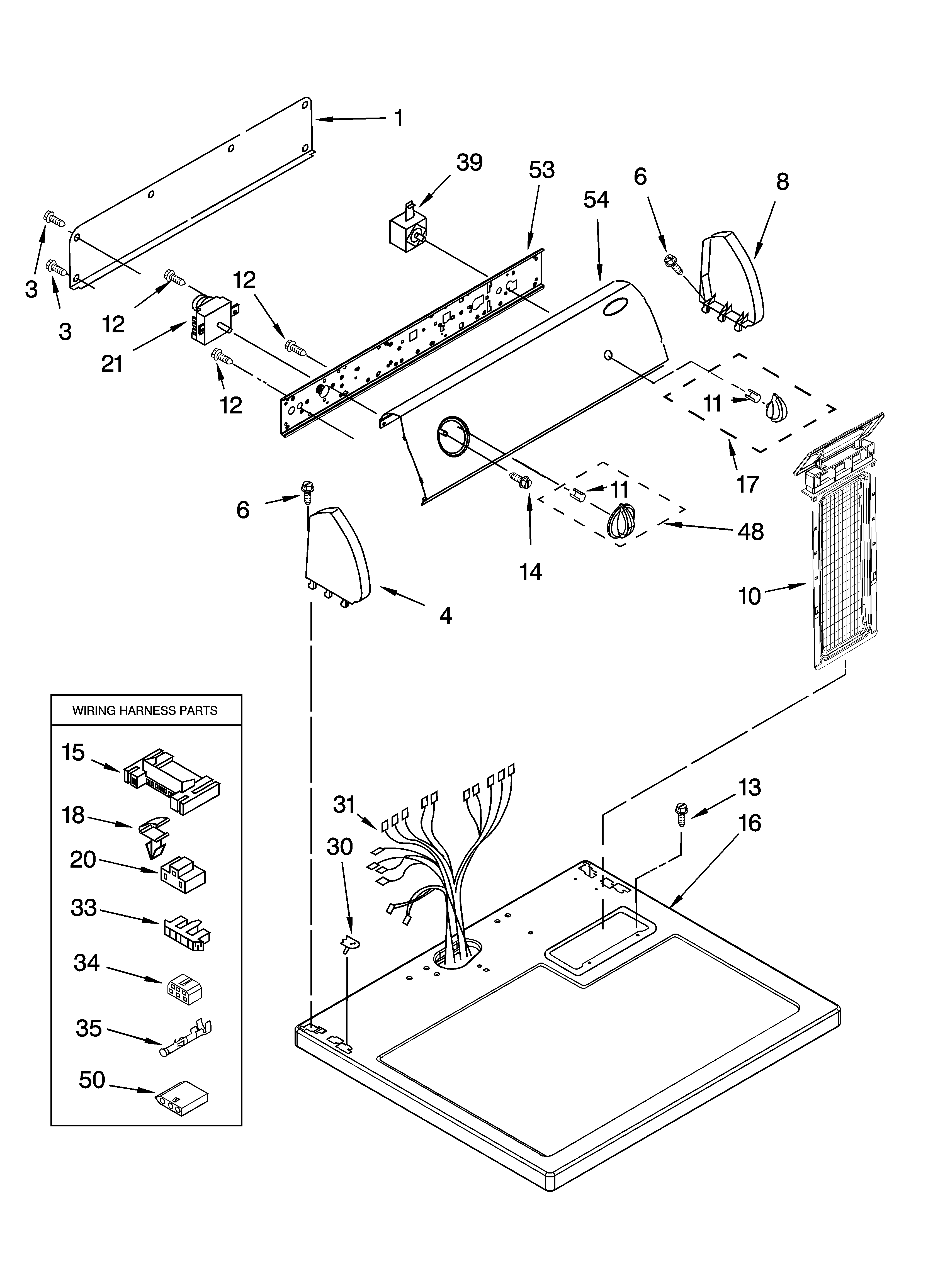 Top and console parts
